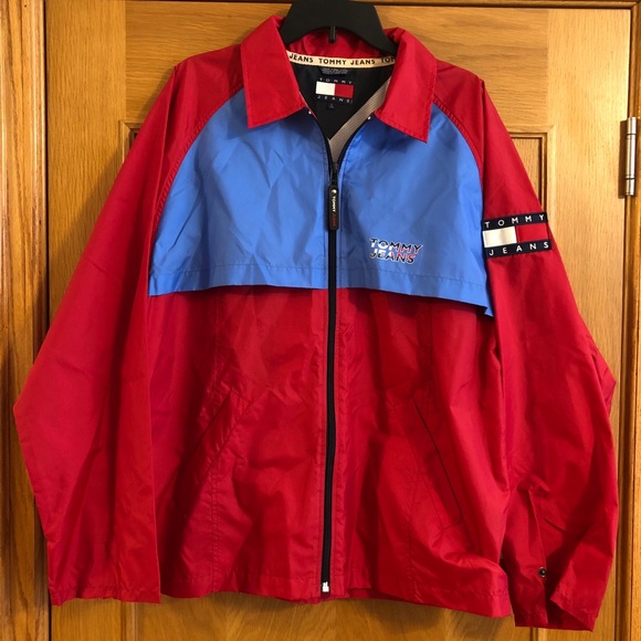 Vintage Tommy Jeans Hilfiger Rain Jacket Size L - Picture 1 of 10
